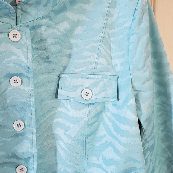 Linea by Louis Dell'Olio, 7 button Jacket with stand-up collar, fully lined, L - Picture 5 of 15